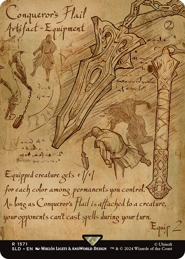 Conqueror's Flail (SLD-1571) [Secret Lair] Drop (Borderless) MTG Single Wizards of the Coast