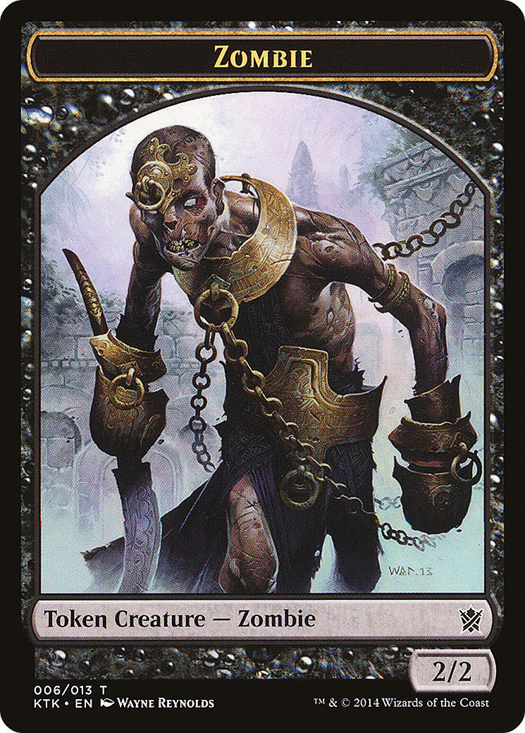 Zombie Token (KTK-006) [Tokens] Khans of Tarkir Tokens MTG Single Wizards of the Coast