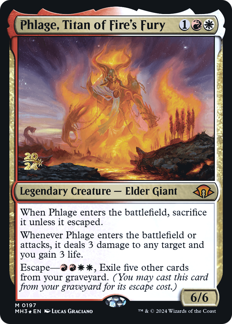 Phlage, Titan of Fire's Fury (PRE-197) [Modern Horizons 3 Promos] Foil MTG Single Wizards of the Coast