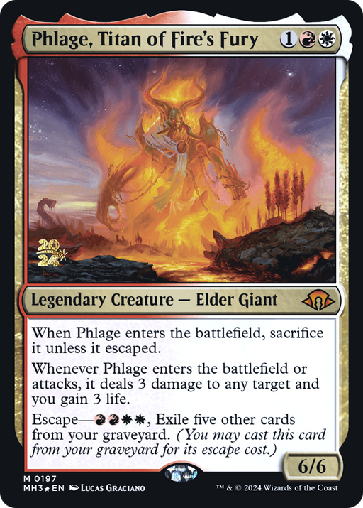 Phlage, Titan of Fire's Fury (PRE-197) [Modern Horizons 3 Promos] Foil MTG Single Wizards of the Coast