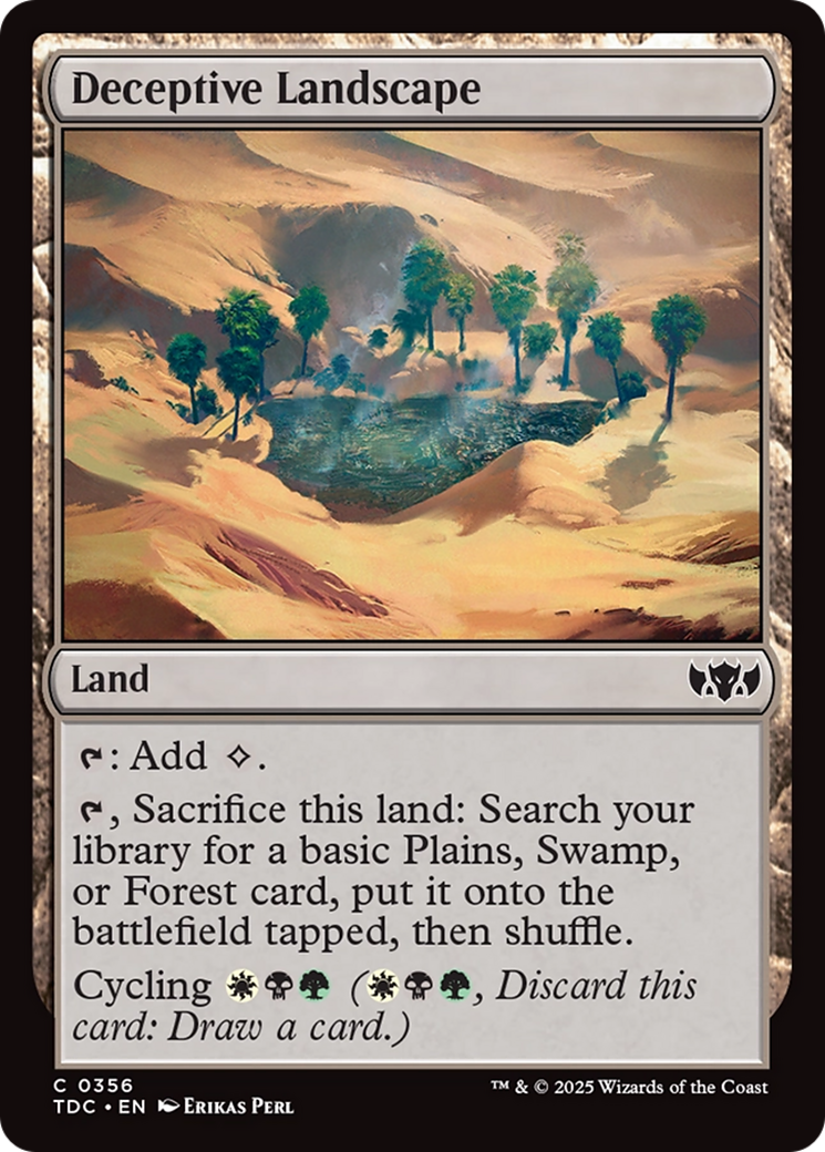 Deceptive Landscape (TDC-356) [Commander: Tarkir: Dragonstorm] MTG Single Wizards of the Coast
