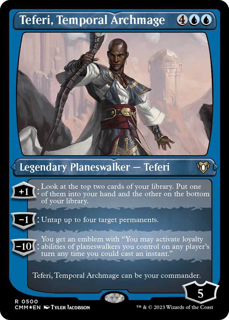 Teferi, Temporal Archmage (CMM-500) [Commander Masters] Etched Foil MTG Single Wizards of the Coast