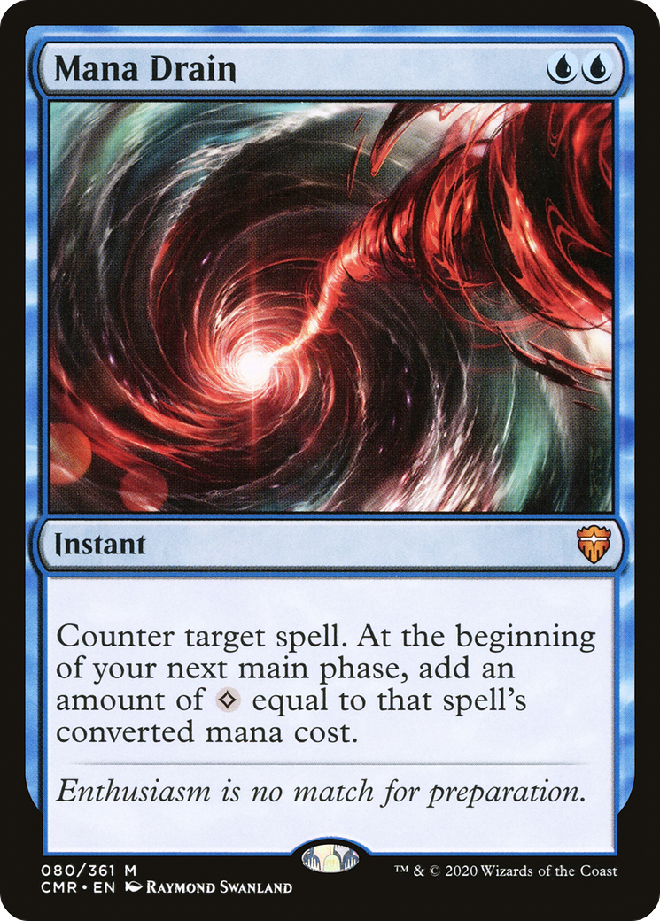 Mana Drain (CMR-080) [Commander Legends] MTG Single Wizards of the Coast