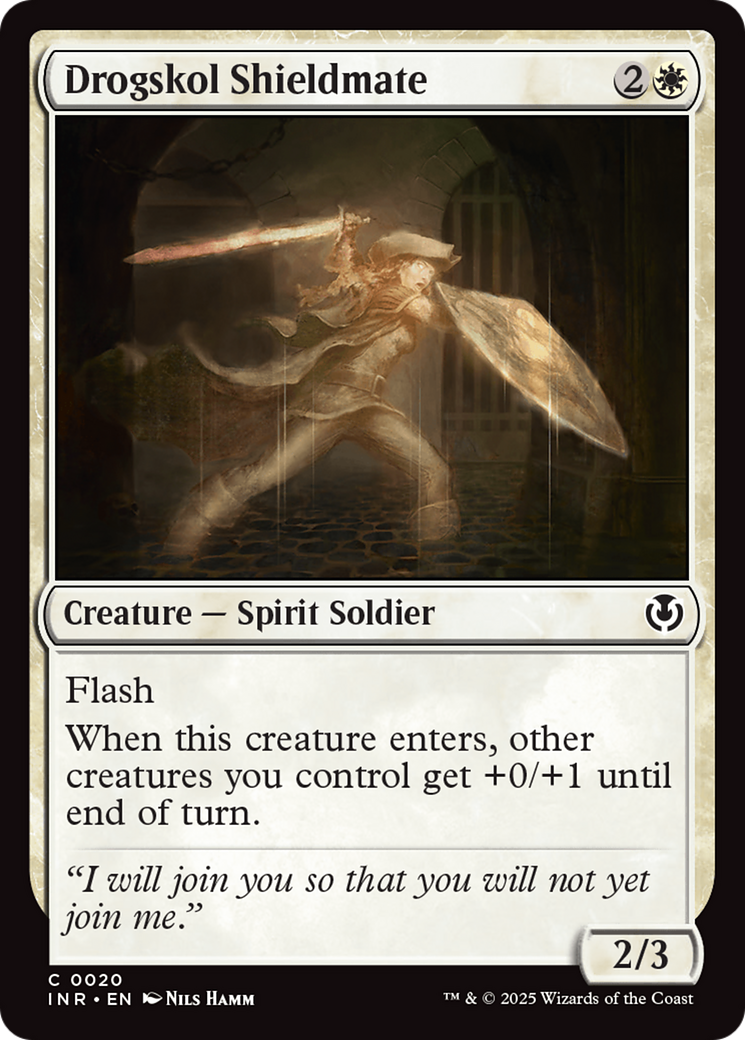 Drogskol Shieldmate (INR-020) [Innistrad Remastered] Foil MTG Single Wizards of the Coast