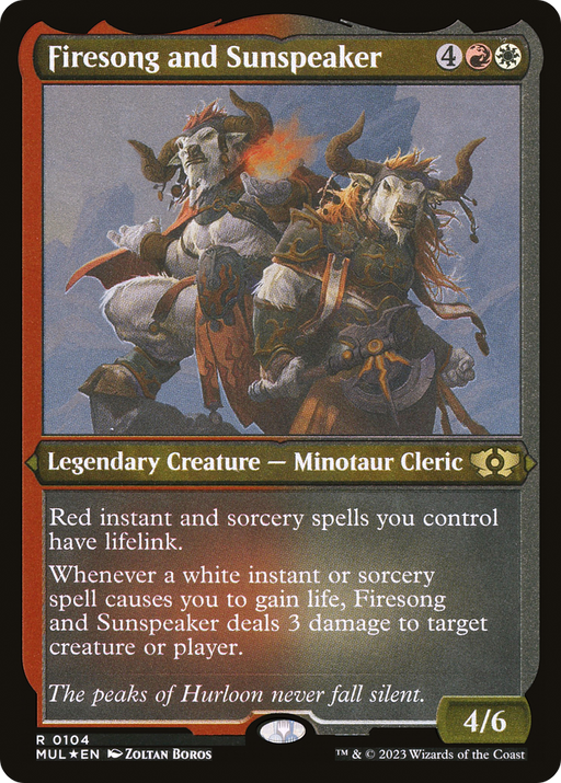 Firesong and Sunspeaker (MUL-104) [Multiverse Legends] Foil MTG Single Wizards of the Coast