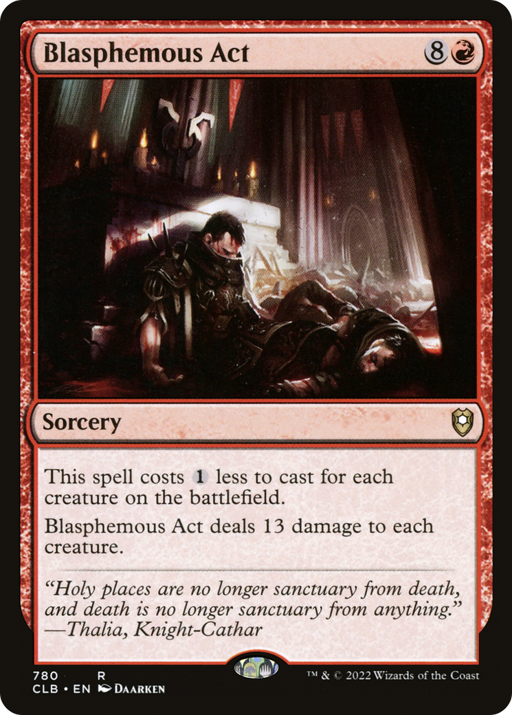 Blasphemous Act (CLB-780) [Commander Legends: Battle for Baldur's Gate] MTG Single Wizards of the Coast