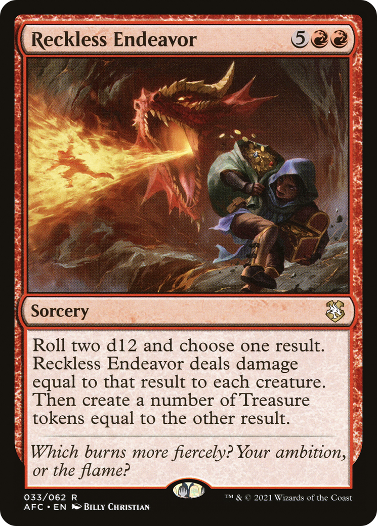 Reckless Endeavor (AFC-033) [Forgotten Realms Commander] MTG Single Wizards of the Coast