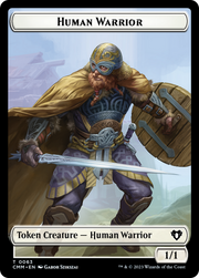 Human Warrior // Zombie Army Double-Sided Token [Tokens] Commander Masters Tokens MTG Single Magic: The Gathering