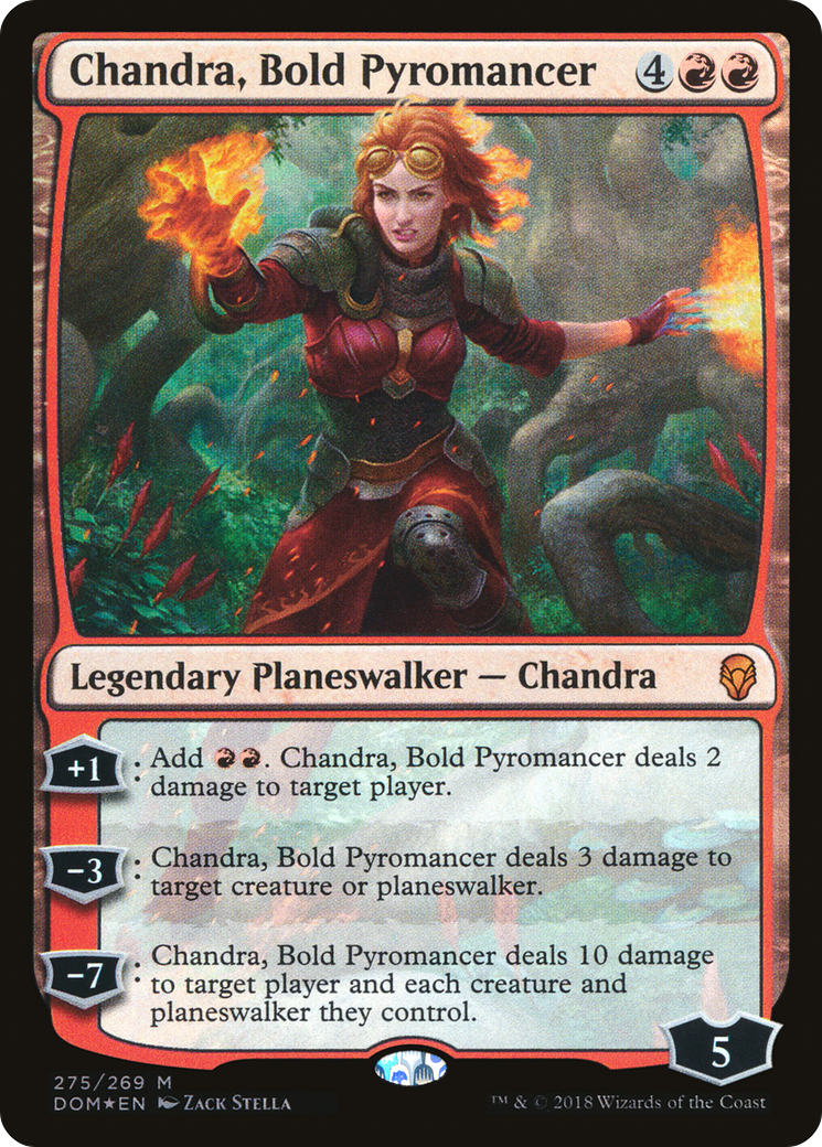 Chandra, Bold Pyromancer (DOM-275) [Dominaria] Foil MTG Single Wizards of the Coast