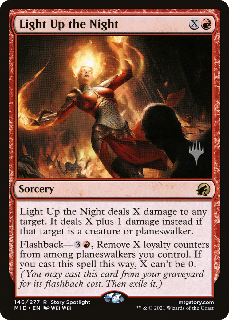 Light Up the Night (PPMID-146) [Innistrad: Midnight Hunt Promos] Foil MTG Single Wizards of the Coast