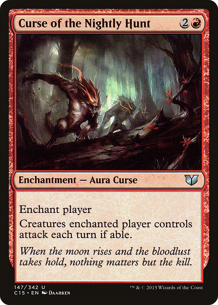 Curse of the Nightly Hunt (C15-147) [Commander 2015] MTG Single Wizards of the Coast