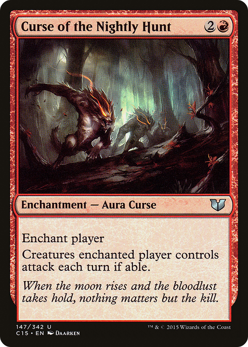 Curse of the Nightly Hunt (C15-147) [Commander 2015] MTG Single Wizards of the Coast