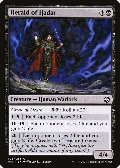 Herald of Hadar (AFR-108) [Adventures in the Forgotten Realms] MTG Single Wizards of the Coast