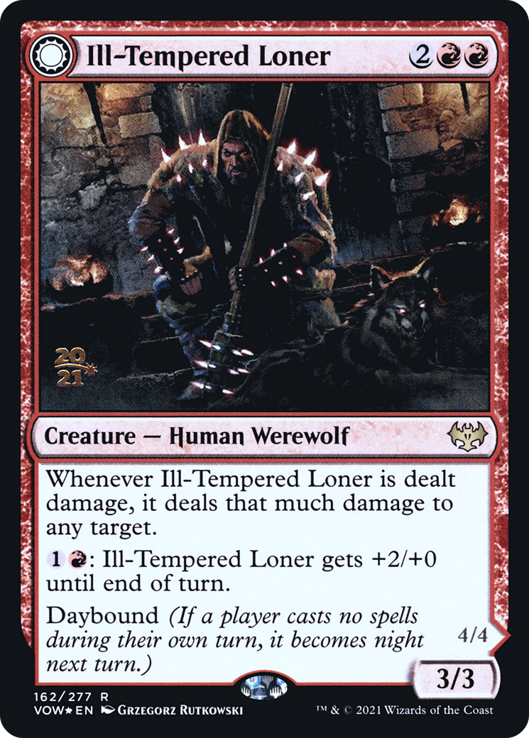 Ill-Tempered Loner (PRE-162) [Innistrad: Crimson Vow Promos] Foil MTG Single Wizards of the Coast