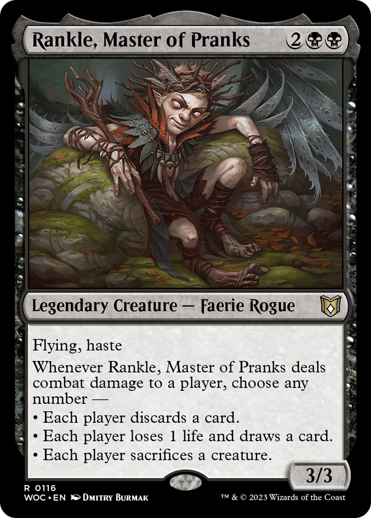 Rankle, Master of Pranks (WOC-116) [Wilds of Eldraine Commander] MTG Single Wizards of the Coast