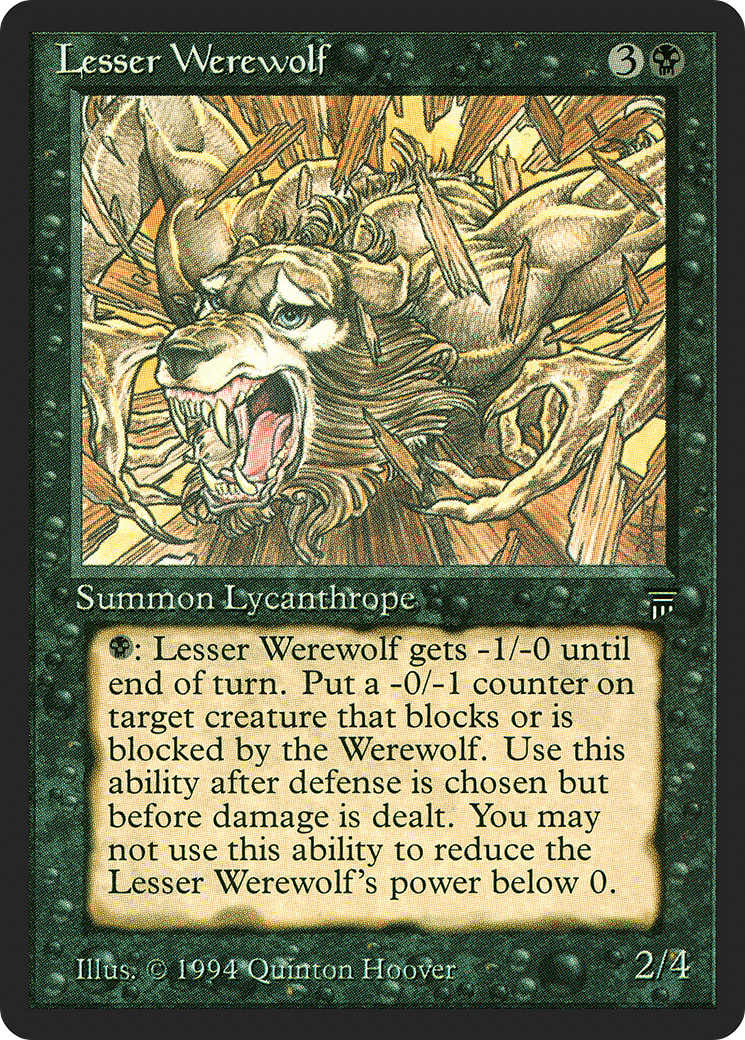 Lesser Werewolf (LEG-110) [Oldschool] Legends MTG Single Wizards of the Coast