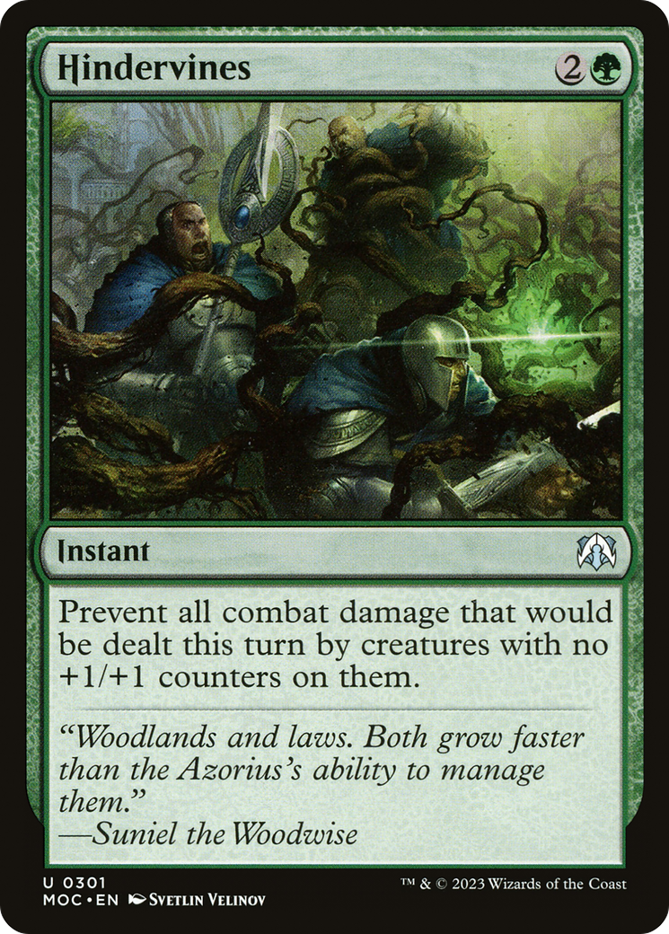 Hindervines (MOC-301) [March of the Machine Commander] MTG Single Wizards of the Coast