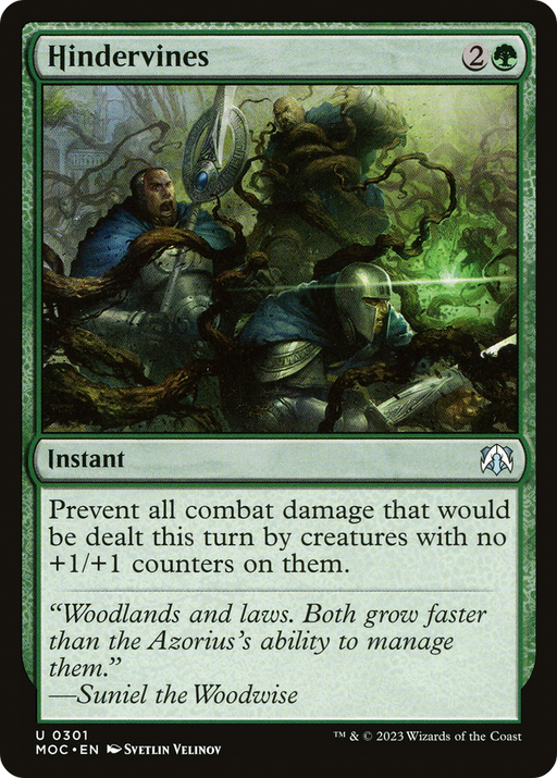 Hindervines (MOC-301) [March of the Machine Commander] MTG Single Wizards of the Coast