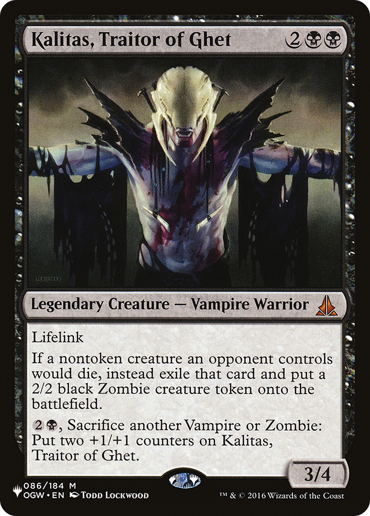 Kalitas, Traitor of Ghet (LIST-OGW-86) [Mystery Booster] The List MTG Single Wizards of the Coast