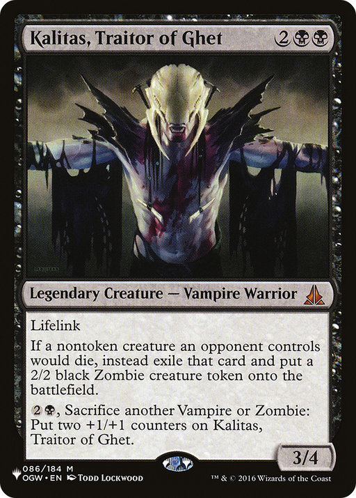 Kalitas, Traitor of Ghet (LIST-OGW-86) [Mystery Booster] The List MTG Single Wizards of the Coast