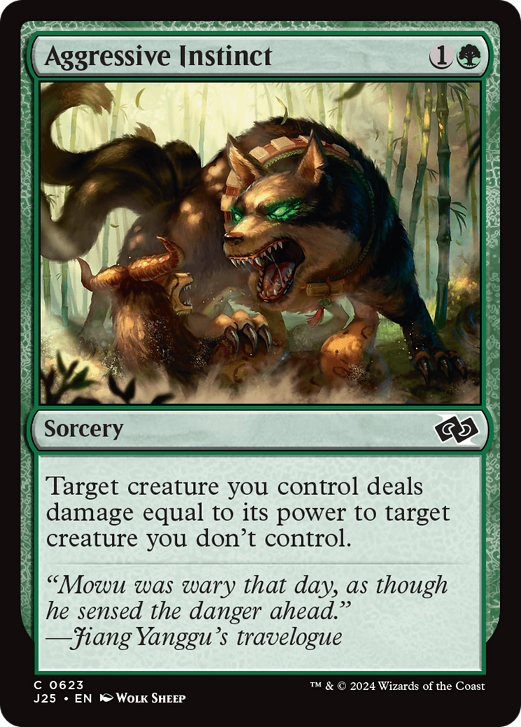 Aggressive Instinct (J25-623) [Foundations Jumpstart] MTG Single Wizards of the Coast
