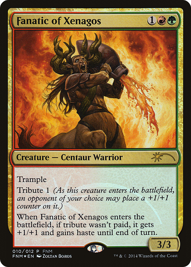 Fanatic of Xenagos (FNM-010) [Misc] Friday Night Magic 2014 Foil MTG Single Wizards of the Coast