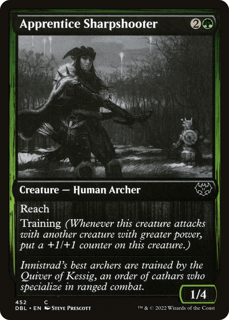 Apprentice Sharpshooter (DBL-452) [Innistrad: Double Feature] Foil MTG Single Wizards of the Coast