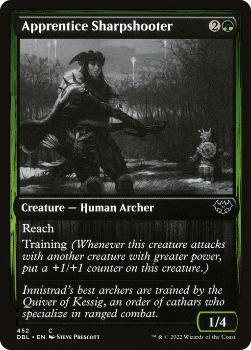 Apprentice Sharpshooter (DBL-452) [Innistrad: Double Feature] Foil MTG Single Wizards of the Coast