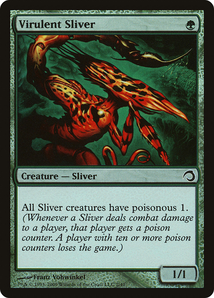 Virulent Sliver (PDS-002) [Misc] Premium Deck Series: Slivers Foil MTG Single Wizards of the Coast