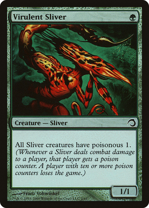 Virulent Sliver (PDS-002) [Misc] Premium Deck Series: Slivers Foil MTG Single Wizards of the Coast