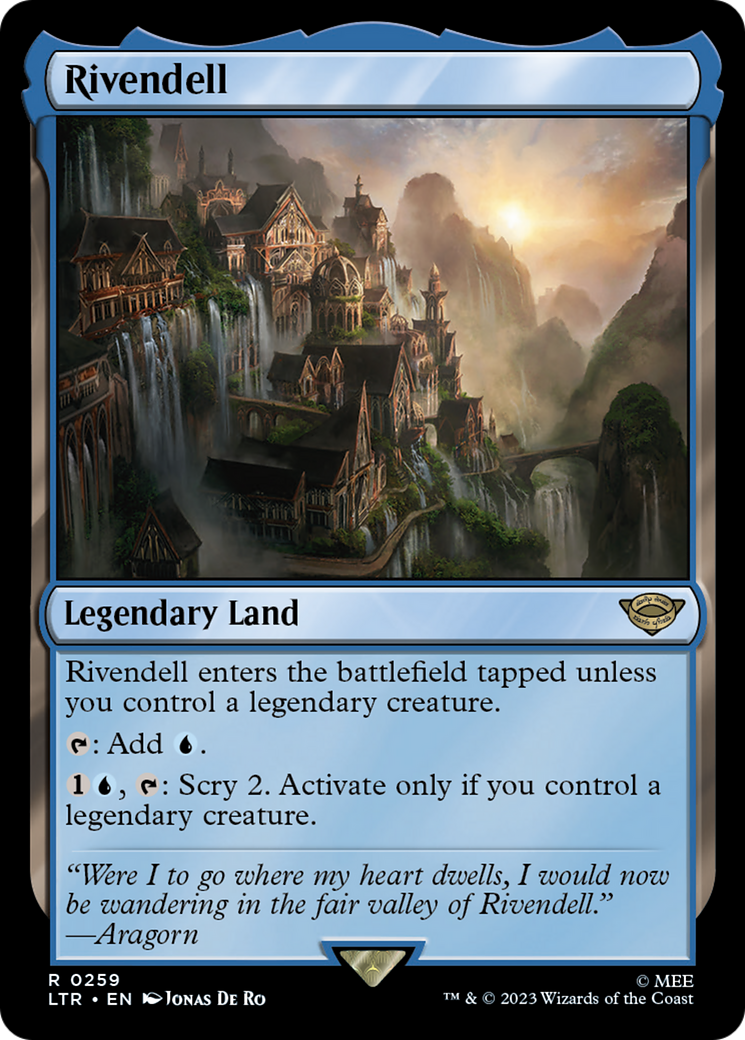 Rivendell (LTR-259) [The Lord of the Rings: Tales of Middle-earth] Foil MTG Single Wizards of the Coast