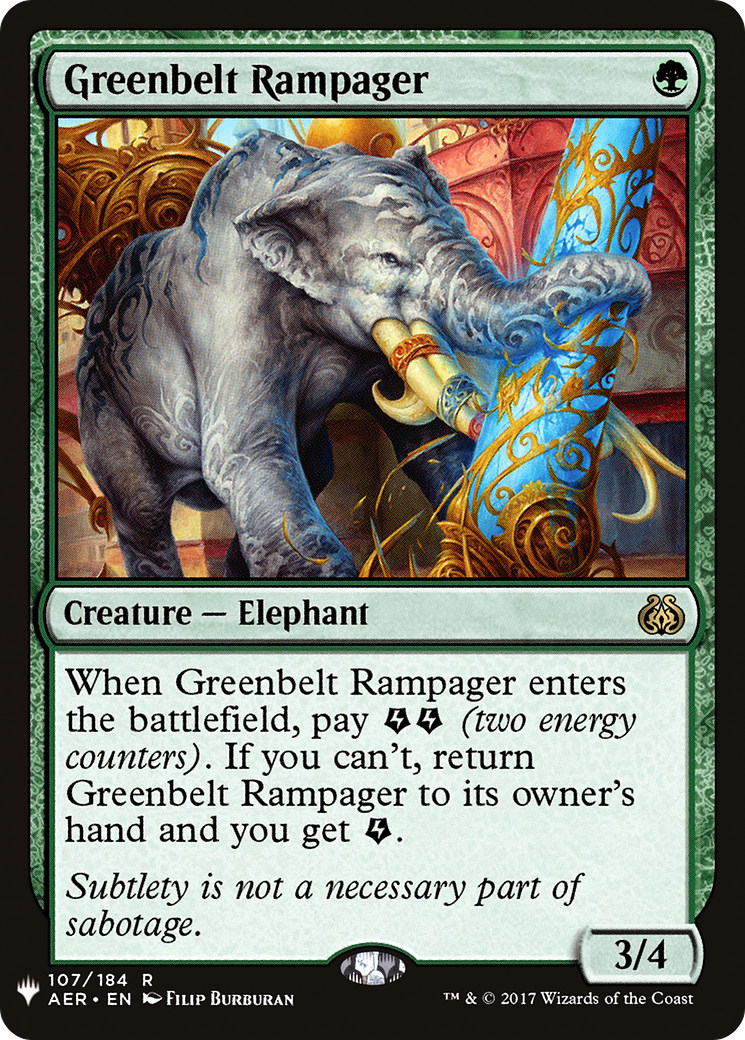 Greenbelt Rampager (LIST-107/184) [Mystery Booster] The List MTG Single Wizards of the Coast