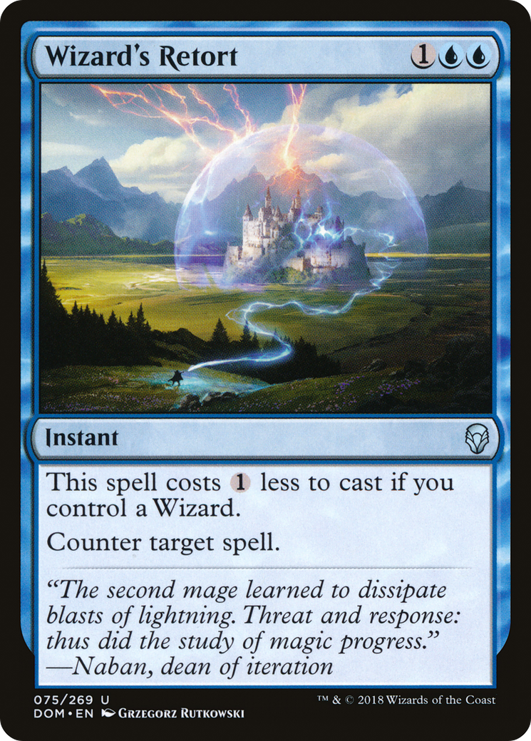 Wizard's Retort (DOM-075) [Dominaria] Foil MTG Single Wizards of the Coast