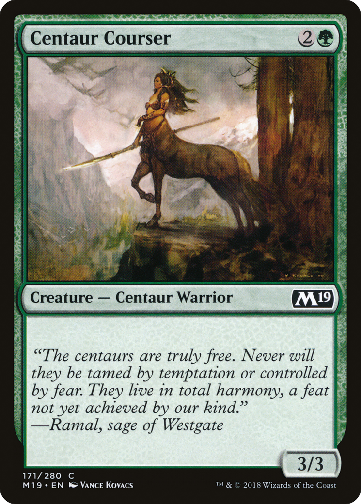 Centaur Courser (M19-171) [Core Set 2019] Foil MTG Single Wizards of the Coast