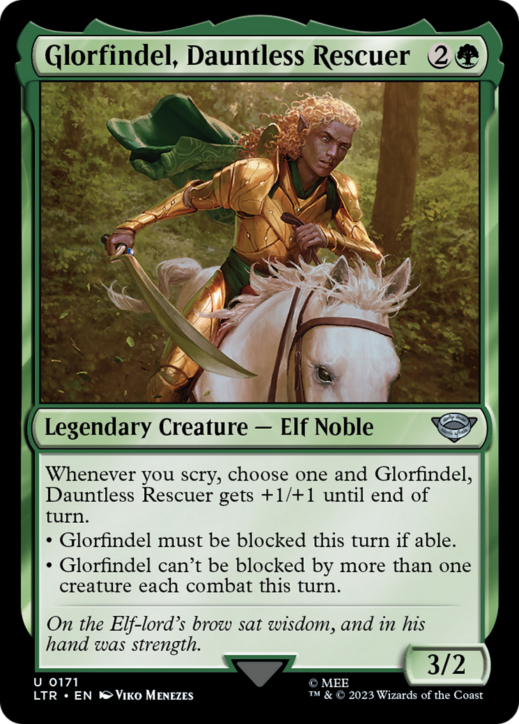 Glorfindel, Dauntless Rescuer (LTR-171) [The Lord of the Rings: Tales of Middle-earth] MTG Single Wizards of the Coast