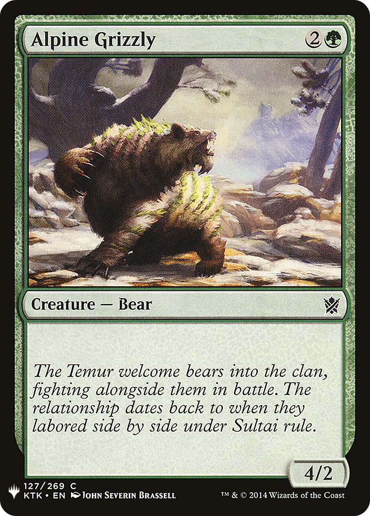Alpine Grizzly (LIST-KTK-127) [Mystery Booster] The List MTG Single Wizards of the Coast