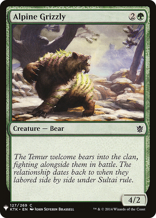 Alpine Grizzly (LIST-KTK-127) [Mystery Booster] The List MTG Single Wizards of the Coast