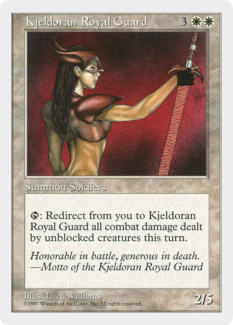 Kjeldoran Royal Guard (5ED-) [Fifth Edition] MTG Single Wizards of the Coast