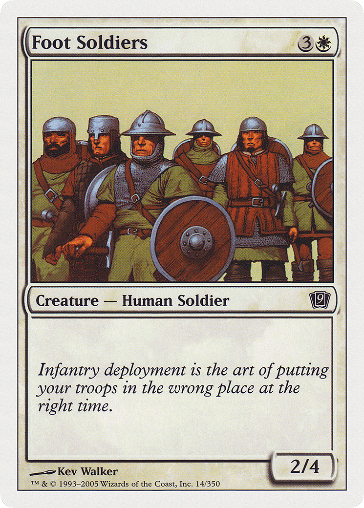 Foot Soldiers (9ED-014) [9th Edition] MTG Single Wizards of the Coast