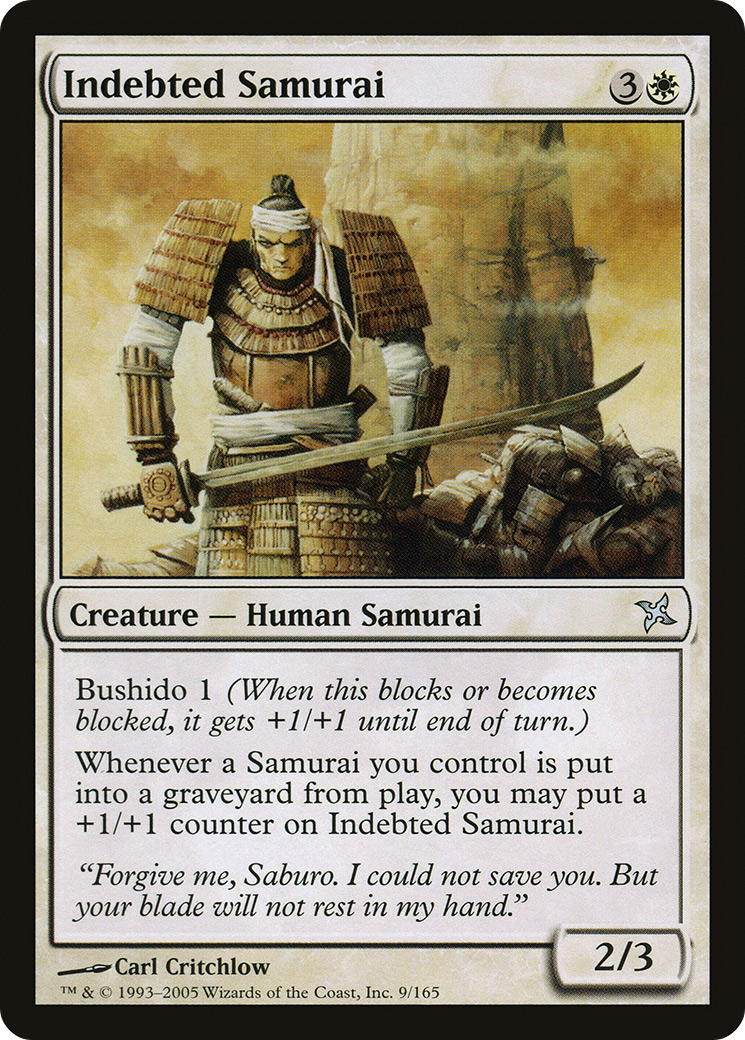 Indebted Samurai (BOK-009) [Betrayers of Kamigawa] Foil MTG Single Wizards of the Coast