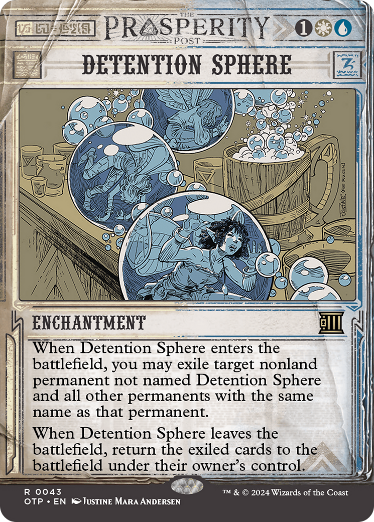 Detention Sphere (OTP-043) [Breaking News] (Showcase) (Borderless) Foil MTG Single Wizards of the Coast