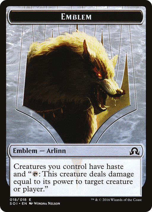 Emblem - Arlinn Kord (SOI-018) [Tokens] Shadows over Innistrad Tokens MTG Single Wizards of the Coast