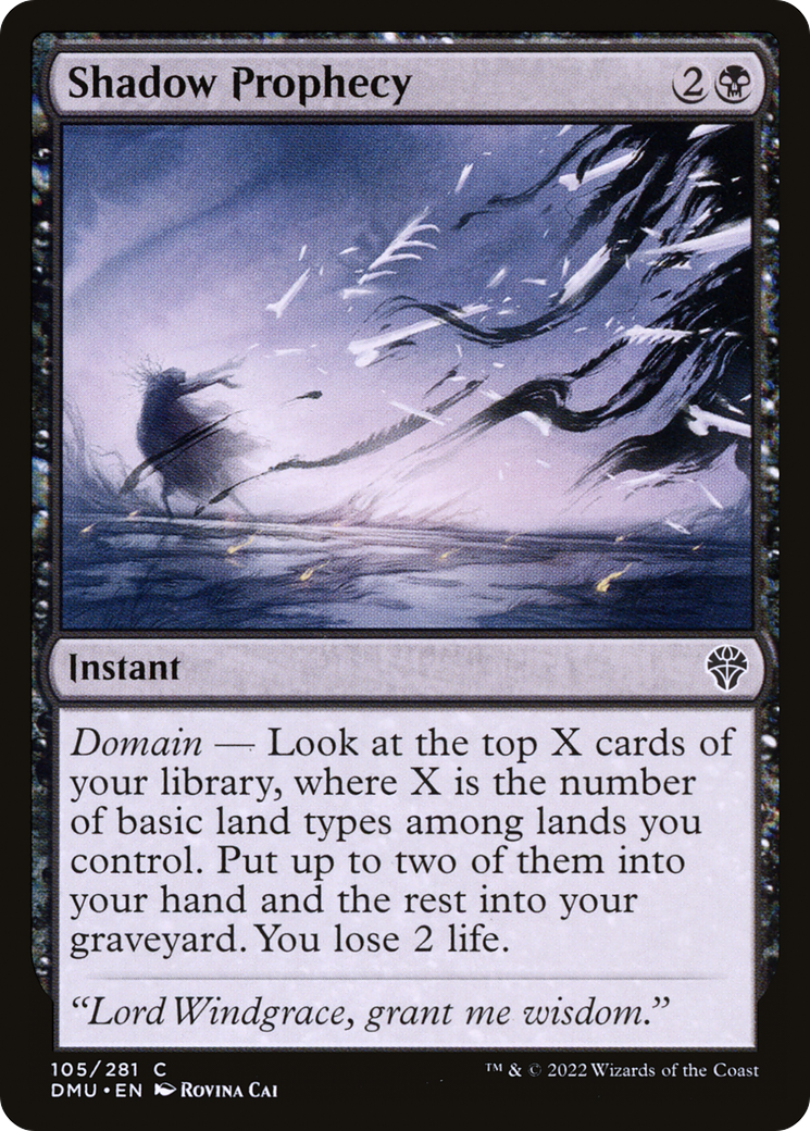Shadow Prophecy (DMU-105) [Dominaria United] Foil MTG Single Wizards of the Coast