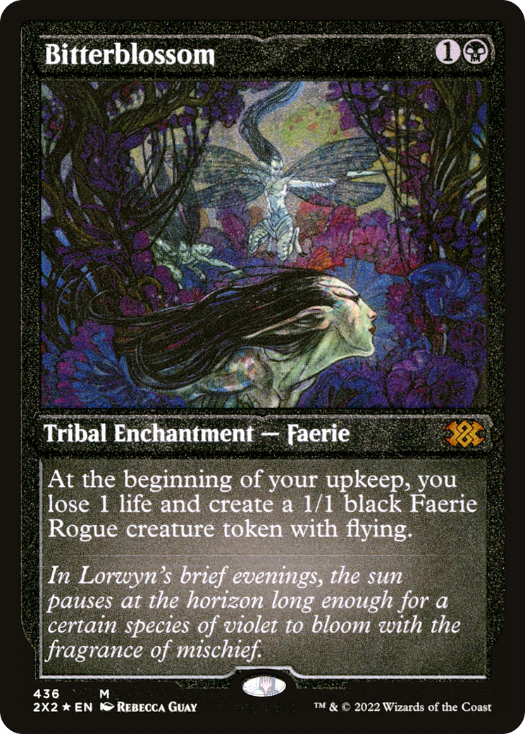 Bitterblossom (Foil Etched) (2X2-436) [Double Masters 2022] Foil MTG Single Wizards of the Coast