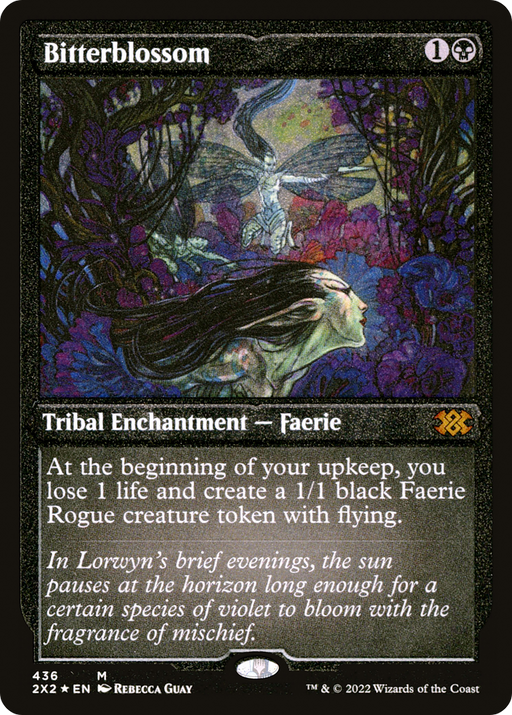Bitterblossom (Foil Etched) (2X2-436) [Double Masters 2022] Foil MTG Single Wizards of the Coast
