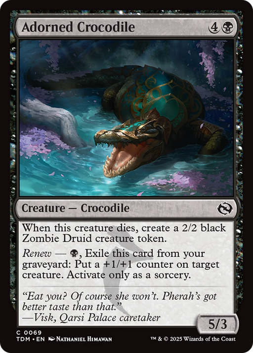 Adorned Crocodile (TDM-069) [Tarkir: Dragonstorm] Foil MTG Single Wizards of the Coast