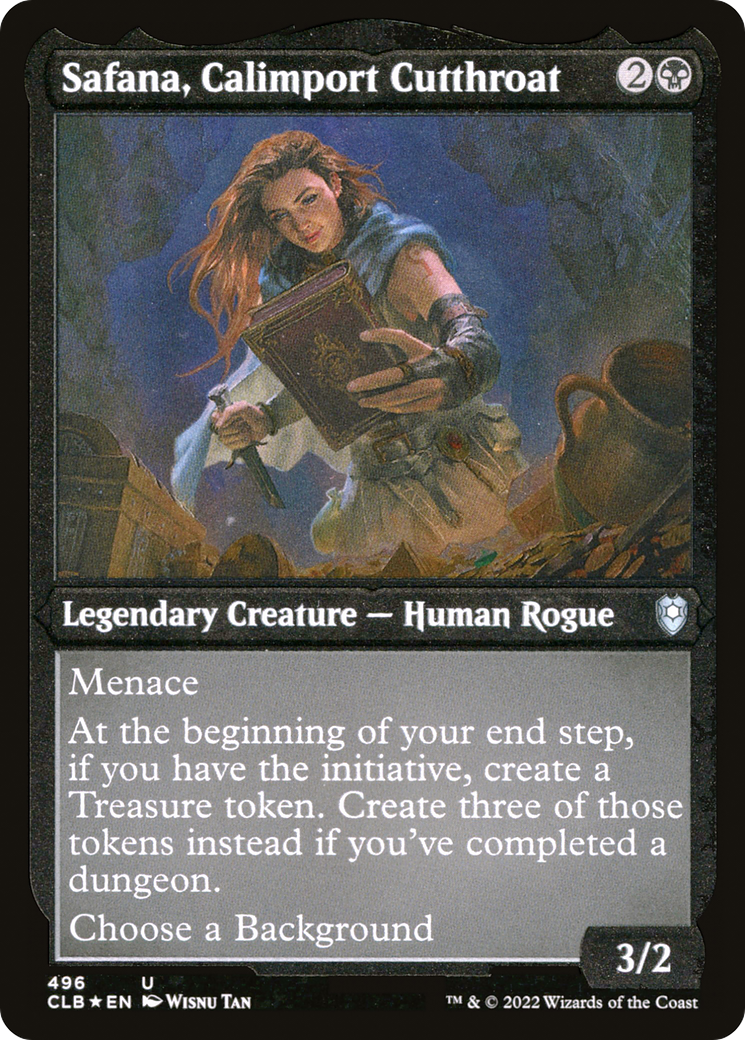 Safana, Calimport Cutthroat (CLB-496) [Commander Legends: Battle for Baldur's Gate] Etched Foil MTG Single Wizards of the Coast