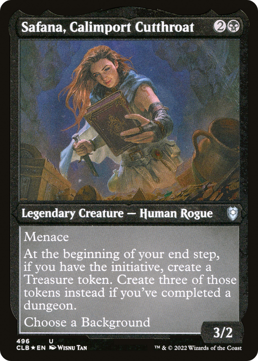 Safana, Calimport Cutthroat (CLB-496) [Commander Legends: Battle for Baldur's Gate] Etched Foil MTG Single Wizards of the Coast