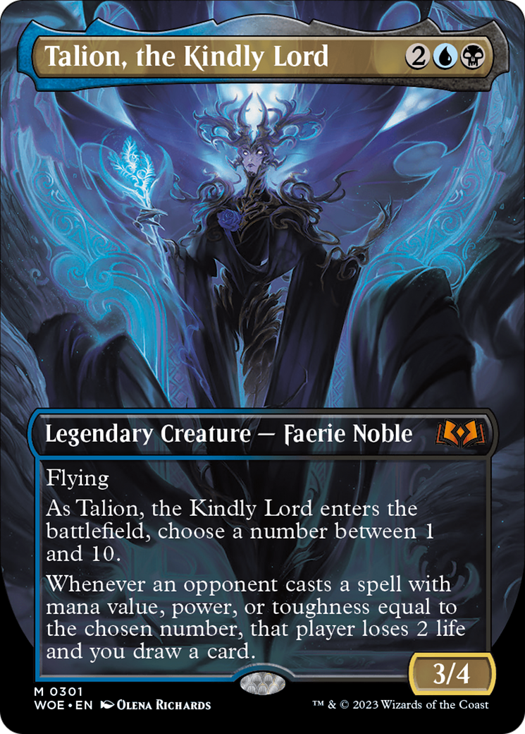 Talion, the Kindly Lord (WOE-301) [Wilds of Eldraine] (Borderless) Foil MTG Single Wizards of the Coast