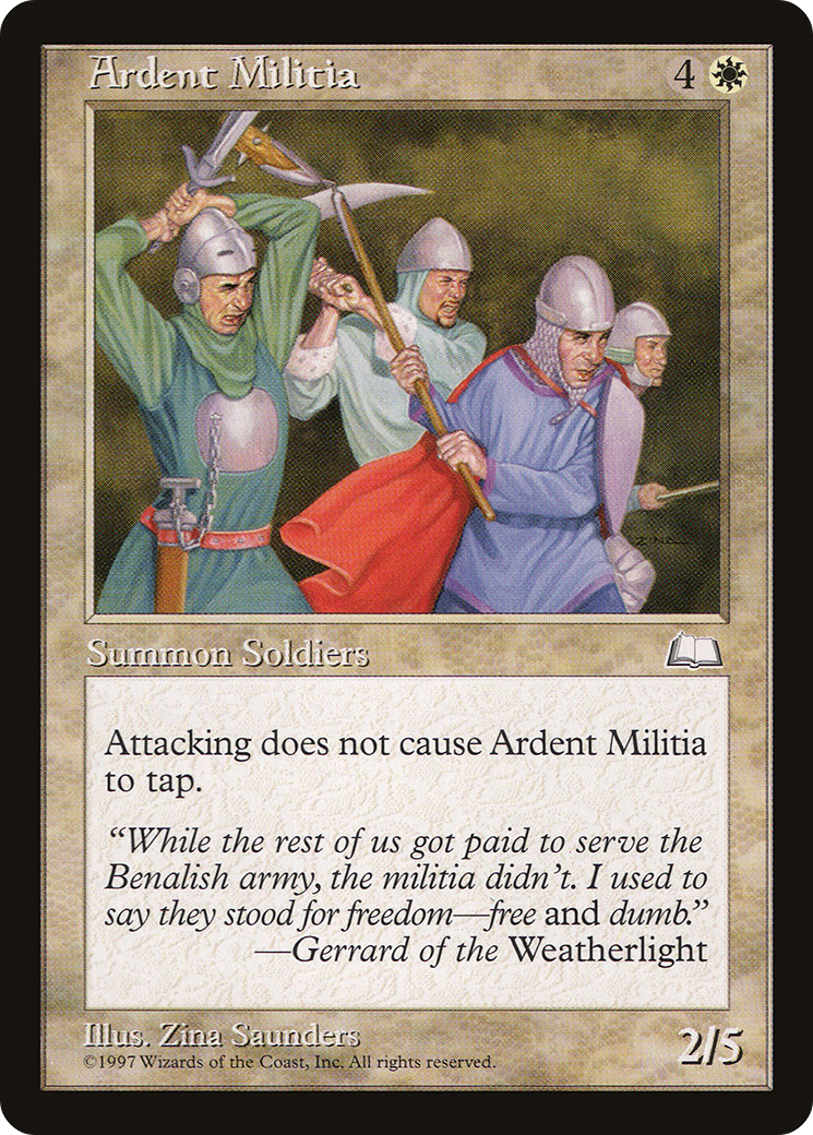 Ardent Militia (WTH-) [Weatherlight] MTG Single Wizards of the Coast